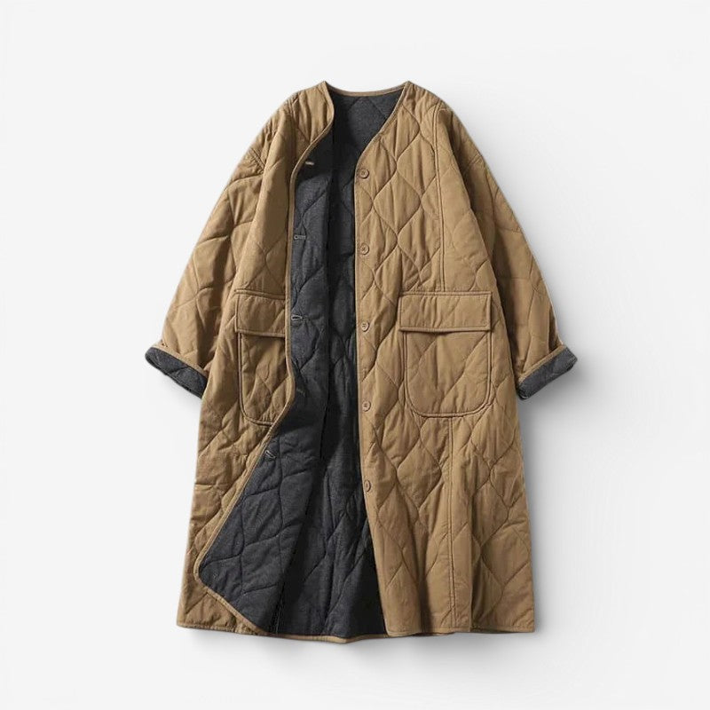 Amber – Oversize Jacket with Button Closure and Front Pocket