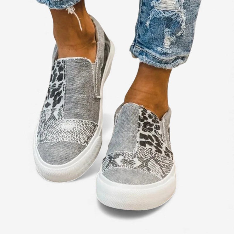 Adele – Zapatos planos con diseño estampado y punta redonda