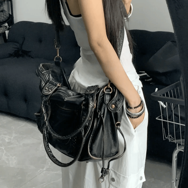 Adeline – Handtas met Verstelbare Schouderriemen en Ritssluitingszakken Velani