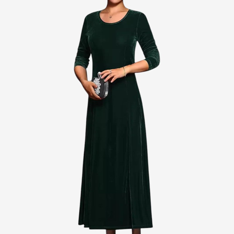 Long Sleeved Round Neck Dress