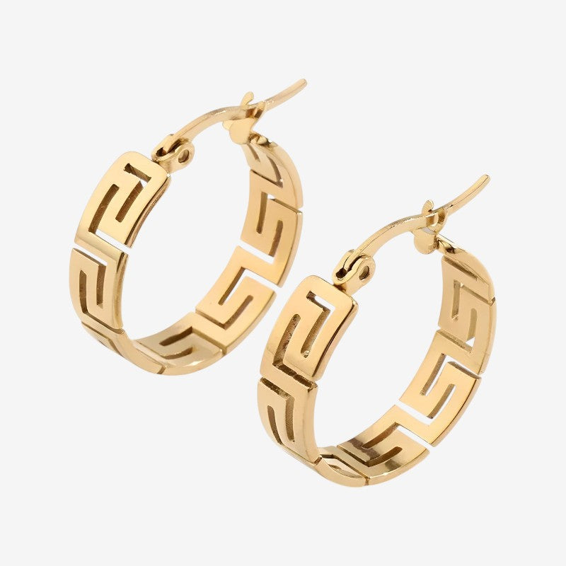 Mia – Round Earrings with Adjustable Hooks