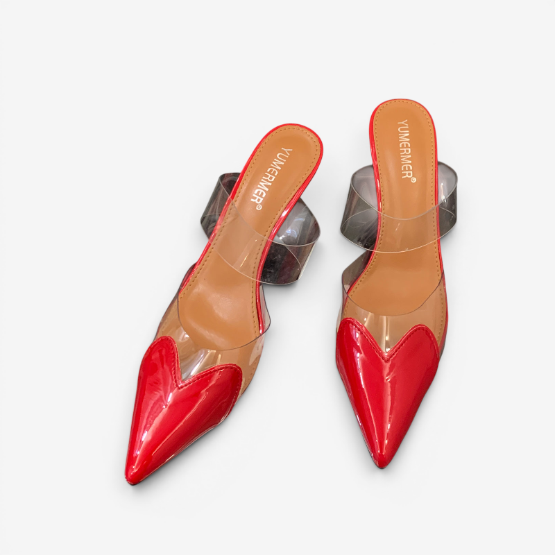 Women’s Chic Pointed Toe Transparent Slippers