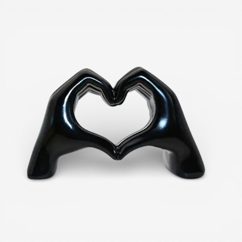 HeartAura – Heart Figurine with Finger-Heart Design