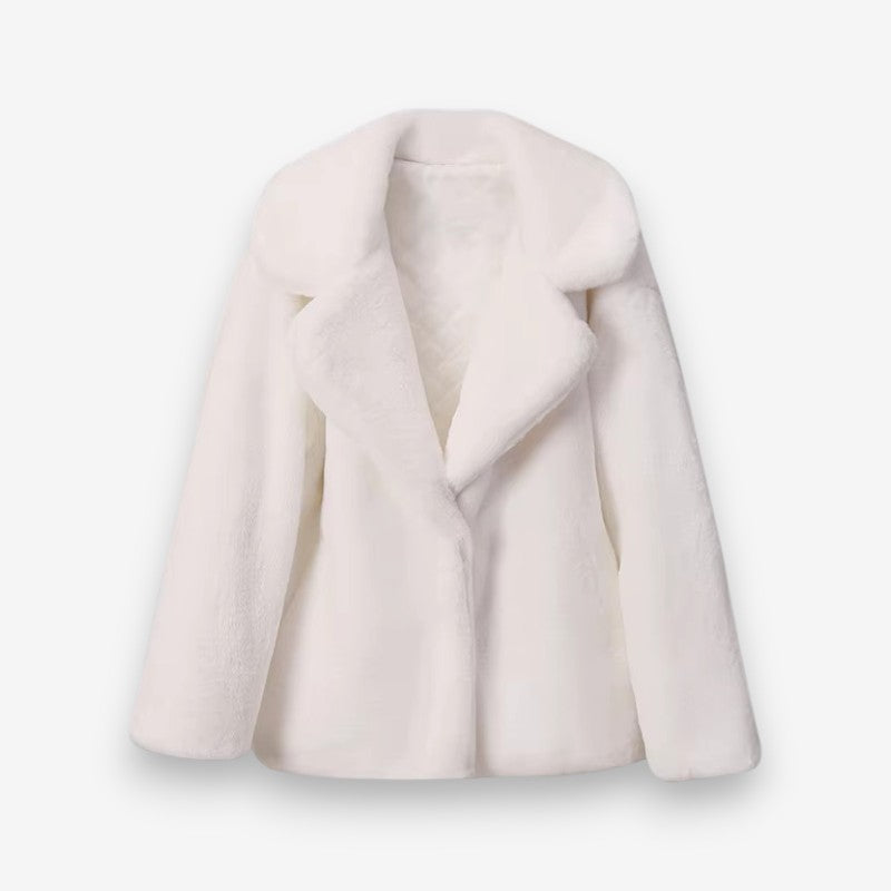 Amelie – Fleecegevoerde jas met reverskraag en zakken Velani