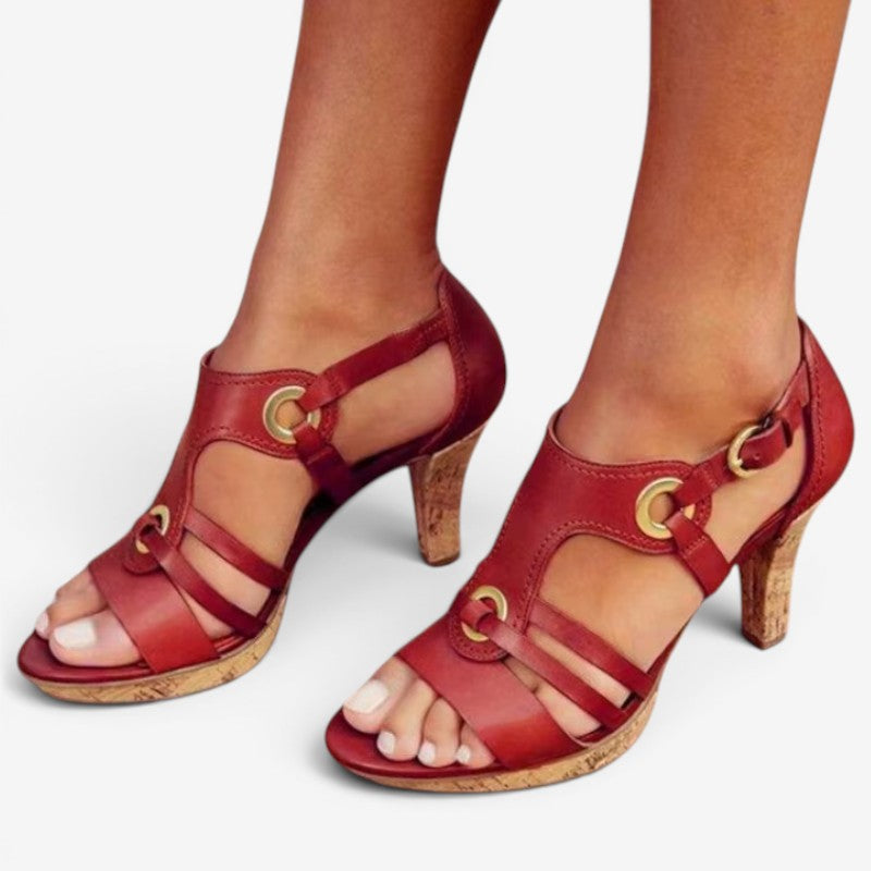 Women's Heeled Sandals with Pointed Toe