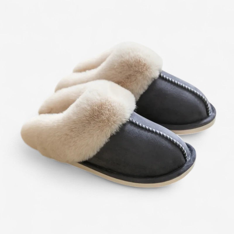 Megan – Pluche pantoffels met antislip zool voor koppels Velani