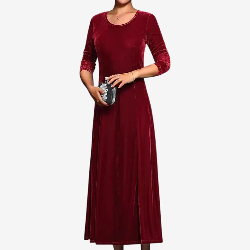 Long Sleeved Round Neck Dress