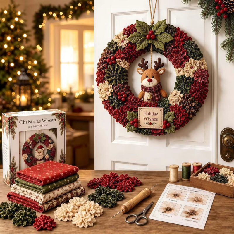 Wreathmas - 3D Christmas Wreath DIY Kit in Fabric