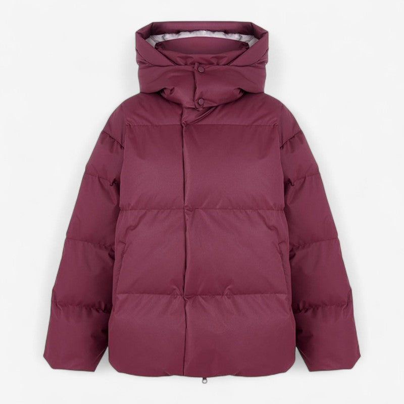 Evelyn – Long sleeve jacket with hood and zip closure