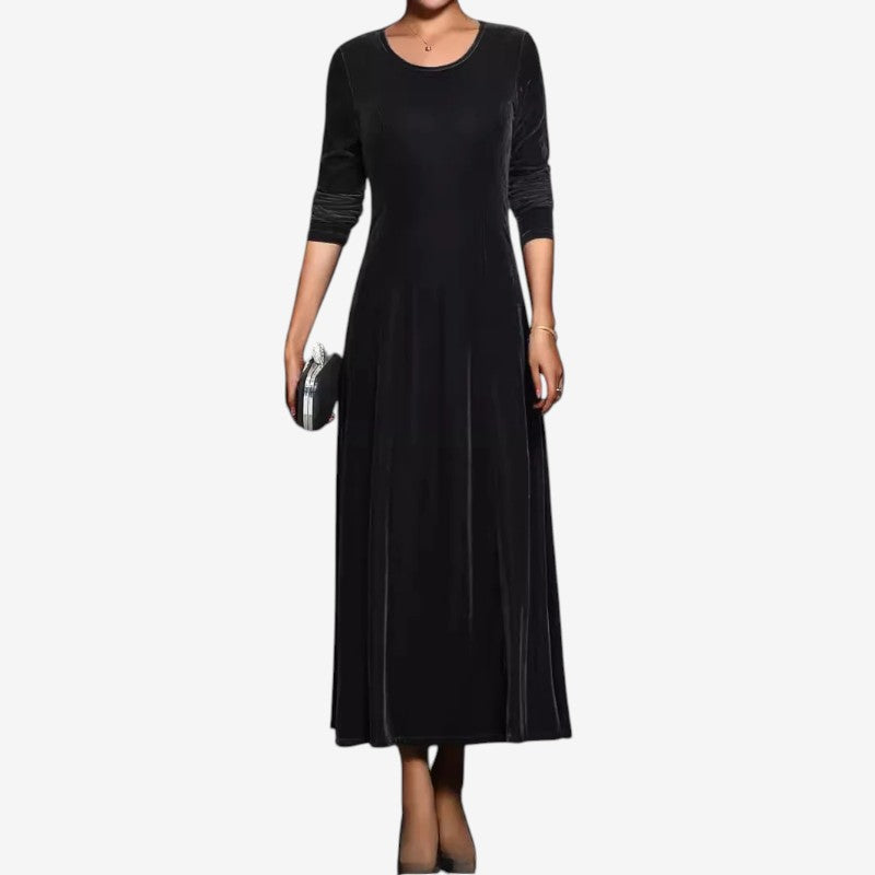 Long Sleeved Round Neck Dress