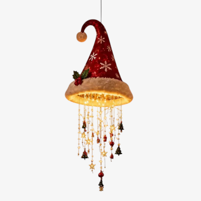 Hatmas - Hanging Christmas Hat Decoration With Led Lights
