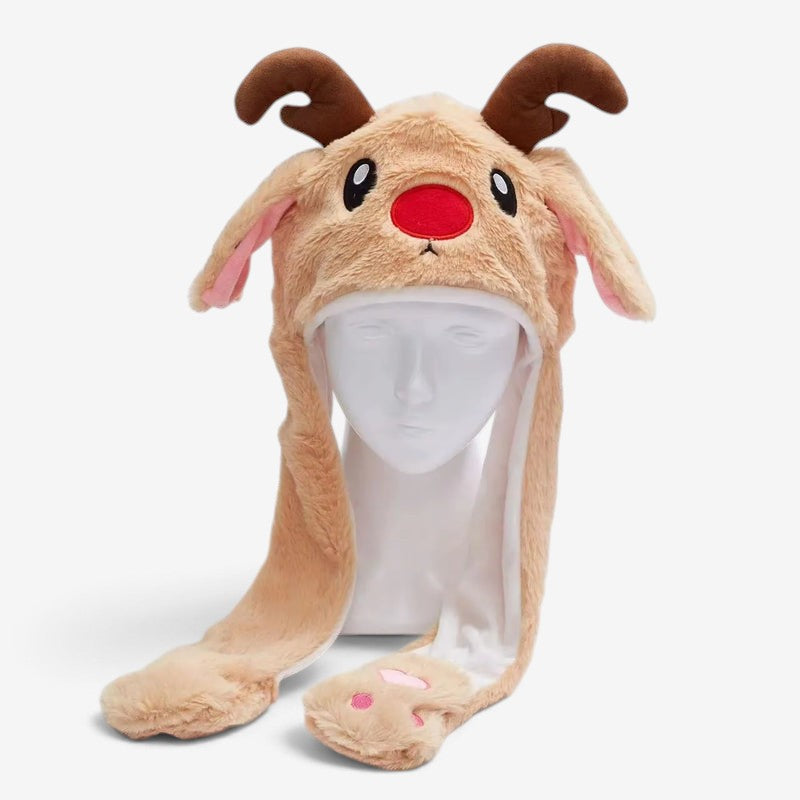 EarBounce Interactive Plush Hat with Moving Ears