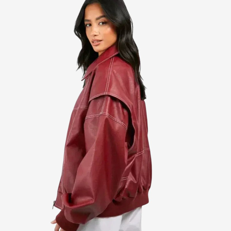 Evelyn – Stijlvolle Reverskraag Jas met Lange Mouwen en Ritssluitingen Velani