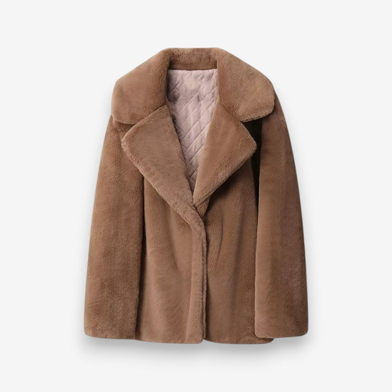 Amelie – Fleecegevoerde jas met reverskraag en zakken Velani