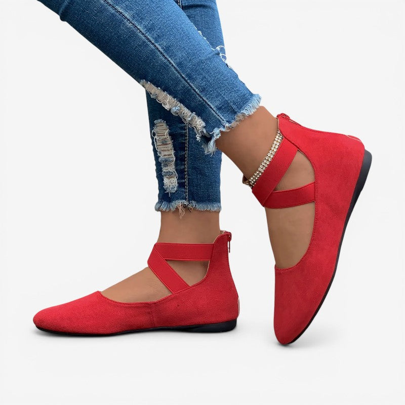 Women’s Flat Shoes with Criss-Cross Straps