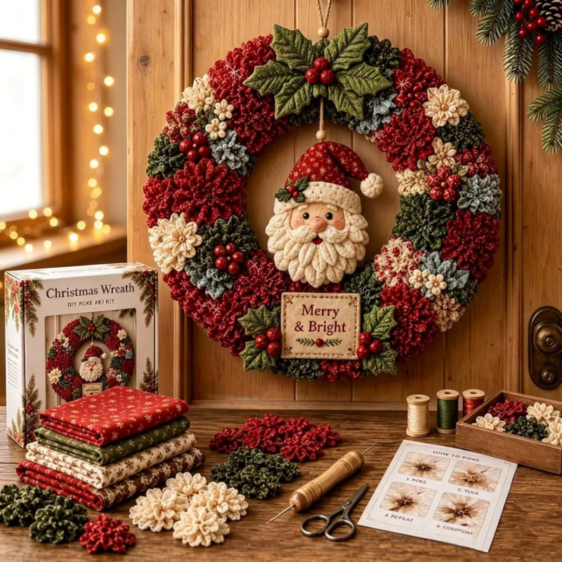 Wreathmas - 3D Christmas Wreath DIY Kit in Fabric