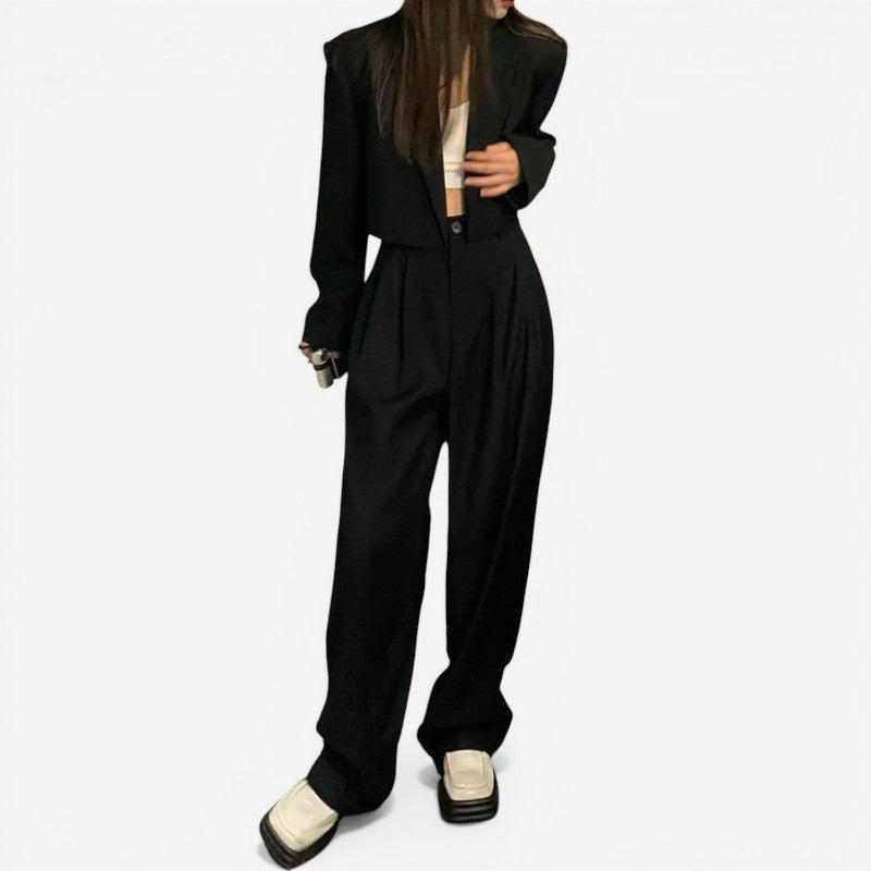 Women’s tailored blazer wide leg pants set