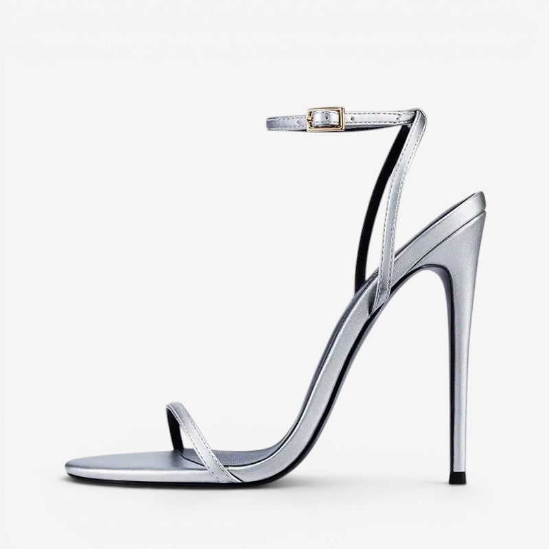 Elegant High-Heeled Sandals with Pointed Toe
