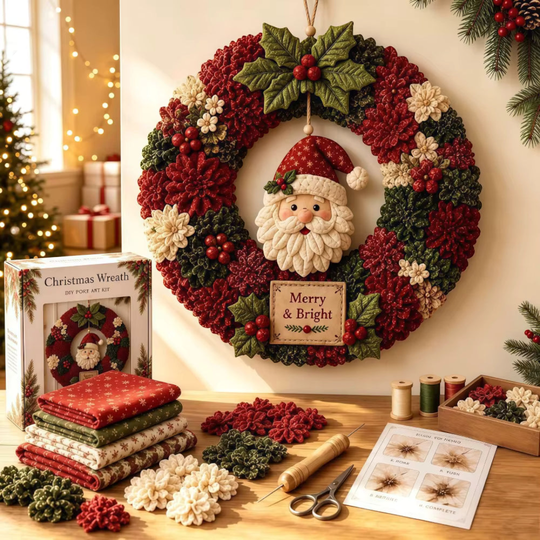 Wreathmas - 3D Christmas Wreath DIY Kit in Fabric