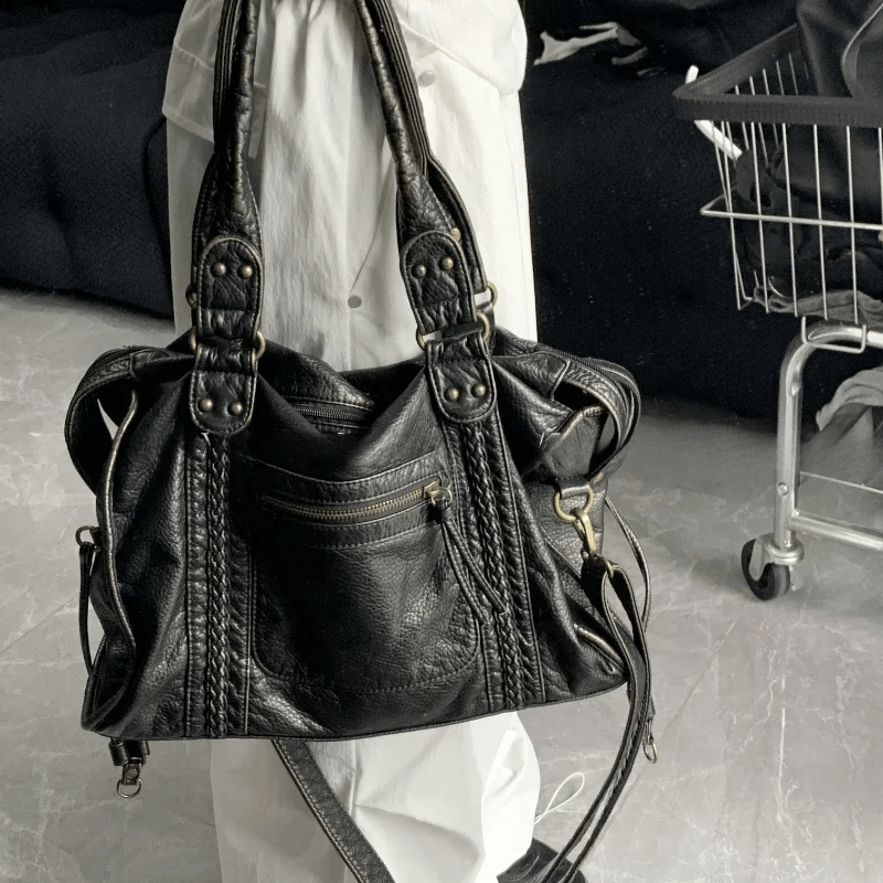 Adeline – Handtas met Verstelbare Schouderriemen en Ritssluitingszakken Velani