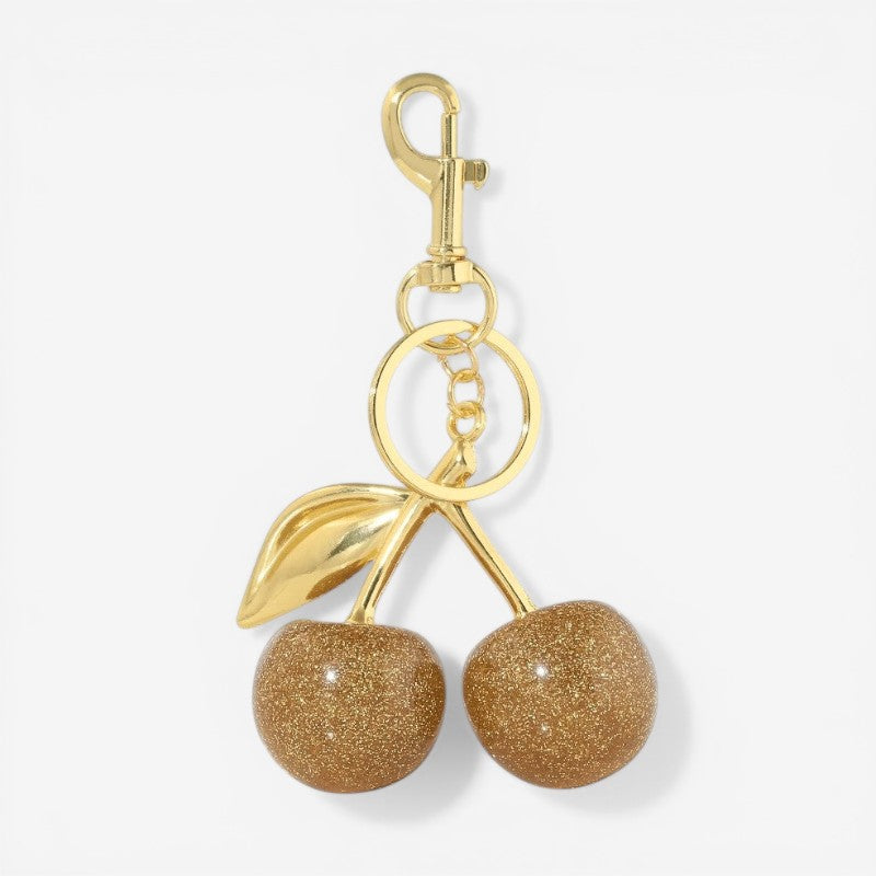 Cherry Pendant Metal Keychain