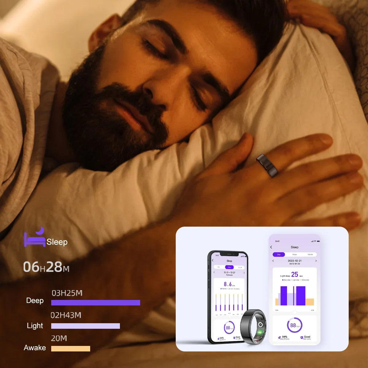 RingForge - COLMI Smart Ring with Stainless Steel Exterior