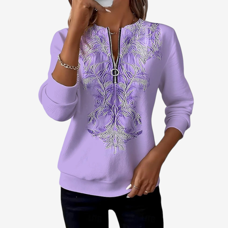 Chic Women's Half Zip Slim Fit Sweater