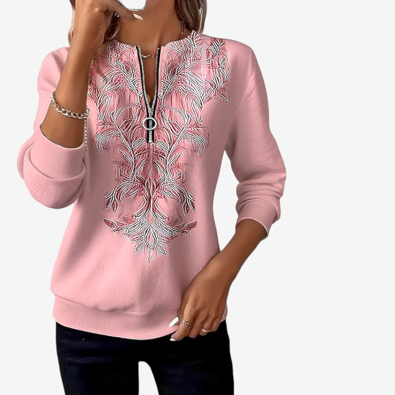 Chic Women's Half Zip Slim Fit Sweater