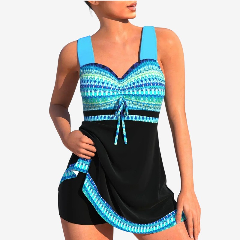 Women's V-Neck Swimsuit with High Waist