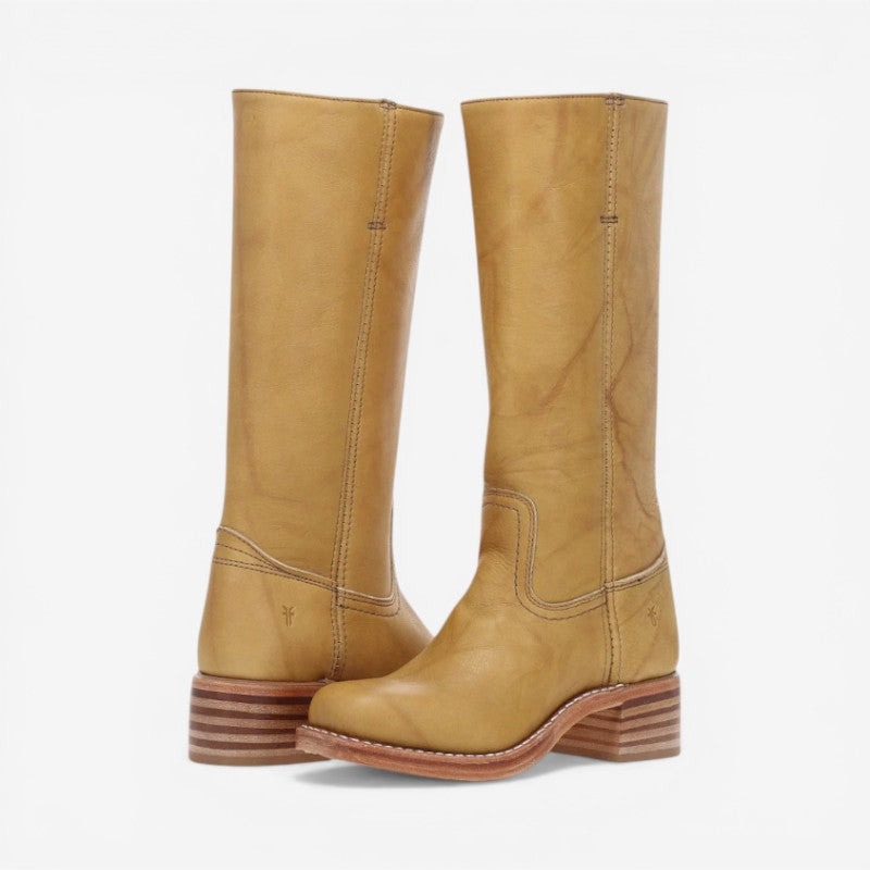 Women Knee-High Round Toe Boots
