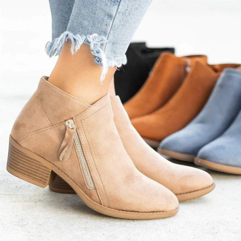 Stylish Women's Round Toe Ankle Boots