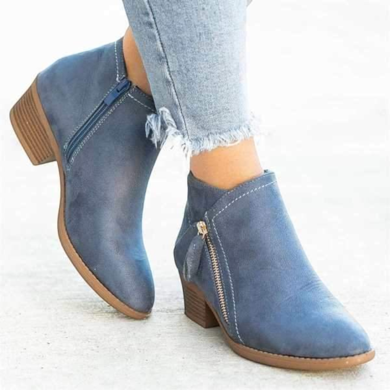 Stylish Women's Round Toe Ankle Boots