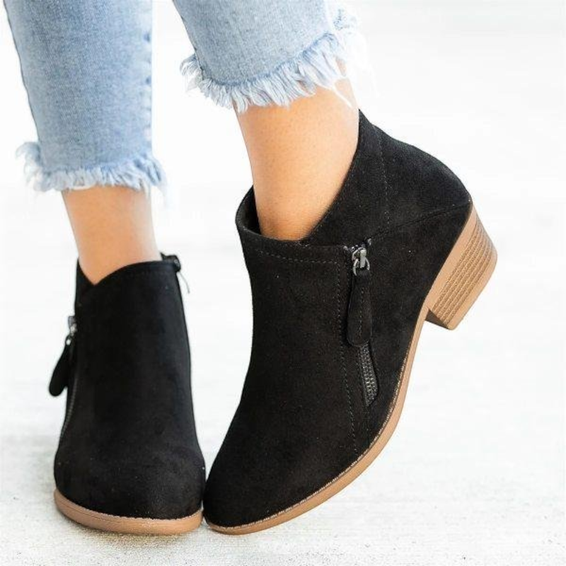 Stylish Women's Round Toe Ankle Boots