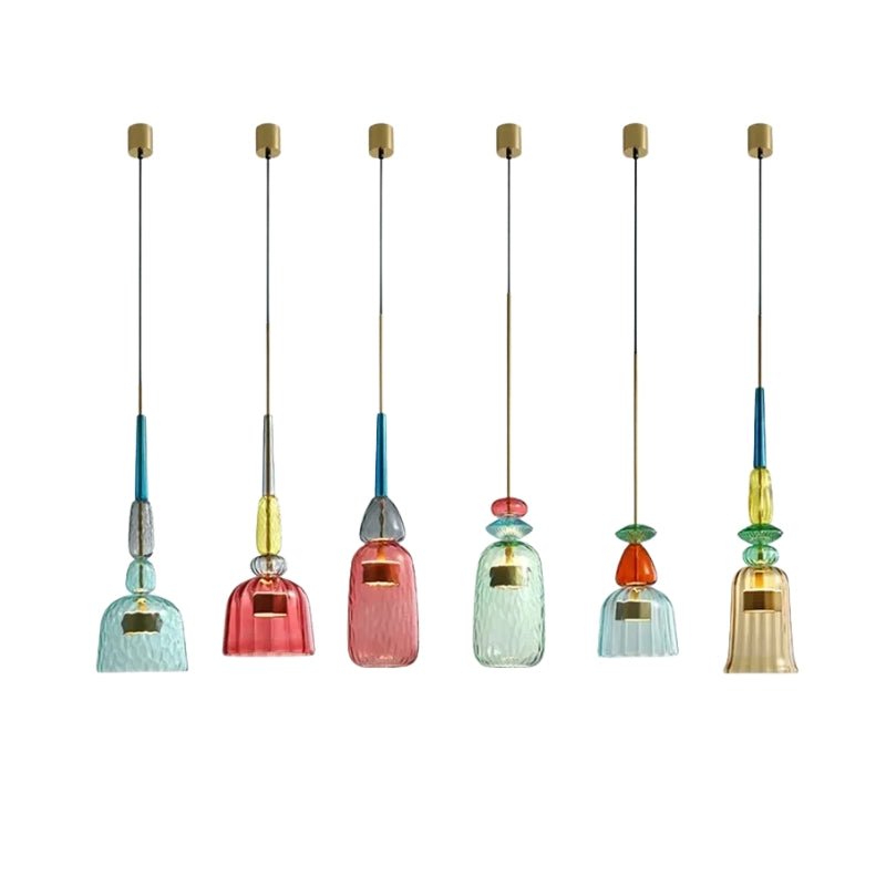 SphereGlow - Colorful Glass Pendant Light With Adjustable Height