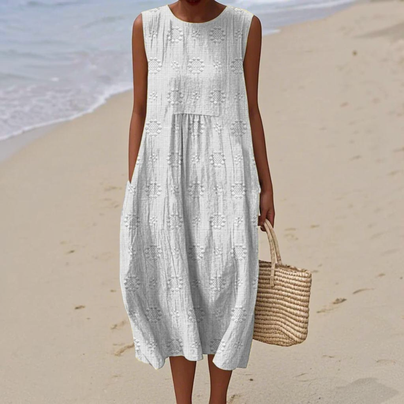 Sleeveless Printed Dress