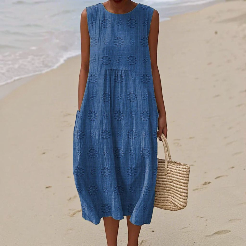 Sleeveless Printed Dress