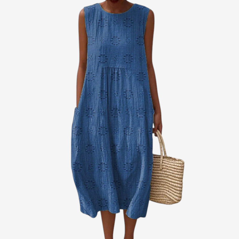 Sleeveless Printed Dress