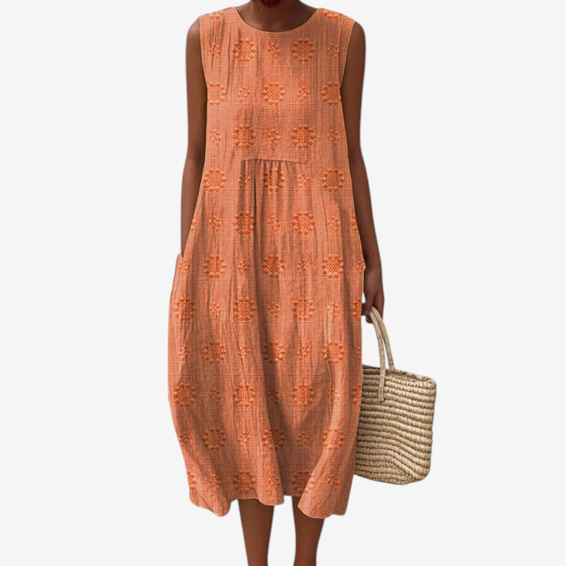 Sleeveless Printed Dress