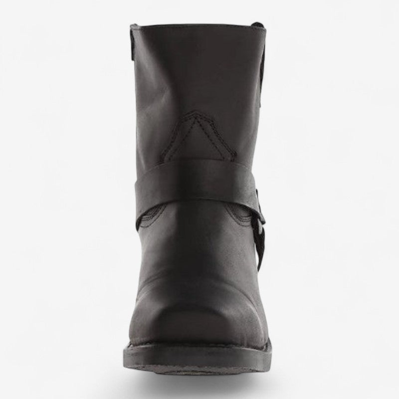 Stephen – Laarzen met Vierkante Neus Hoge Gesp en Ritssluiting Ontwerp Velani