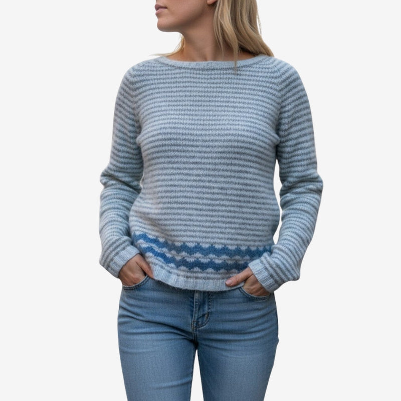 Ava – Long Sleeve Sweater with Round Neck