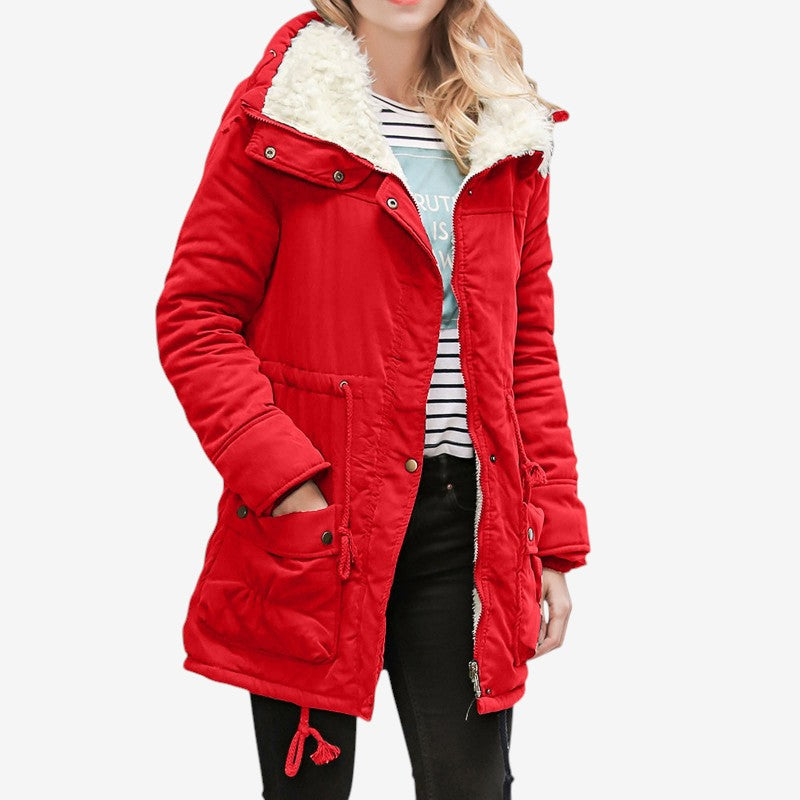 Women Long Sleeve Jacket with Button Front