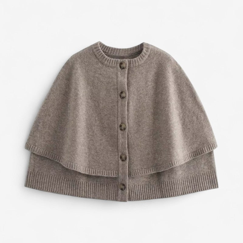 Amelia – Round Neck Cardigan with Button Closure