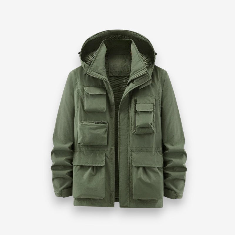 Lucas – Long Sleeve Jacket with Hoodie and Pocket Design