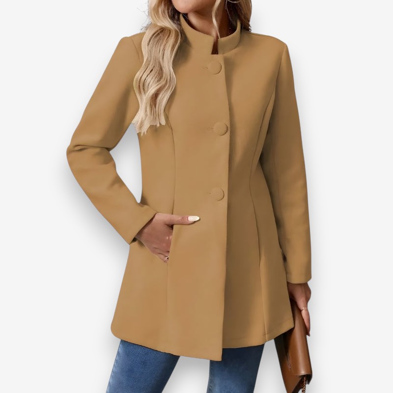 Amelia – Long Sleeve Jacket with Button Closure
