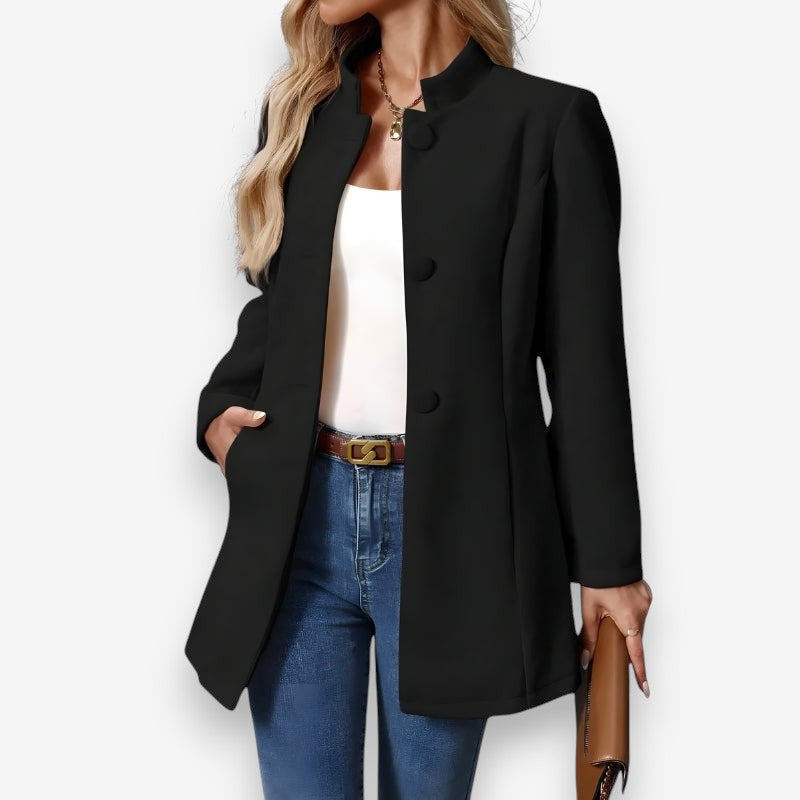 Amelia – Long Sleeve Jacket with Button Closure