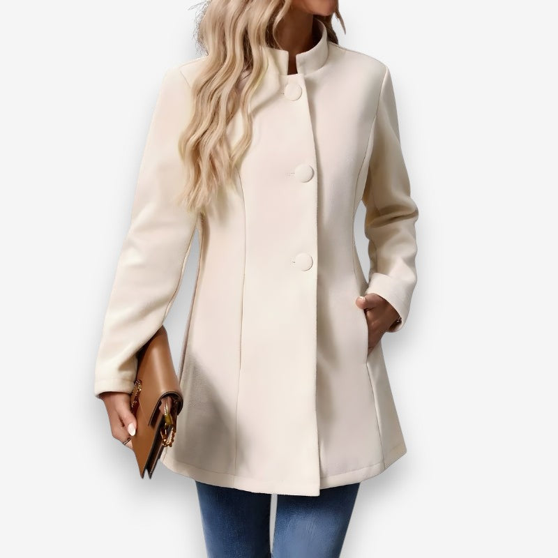 Amelia – Long Sleeve Jacket with Button Closure