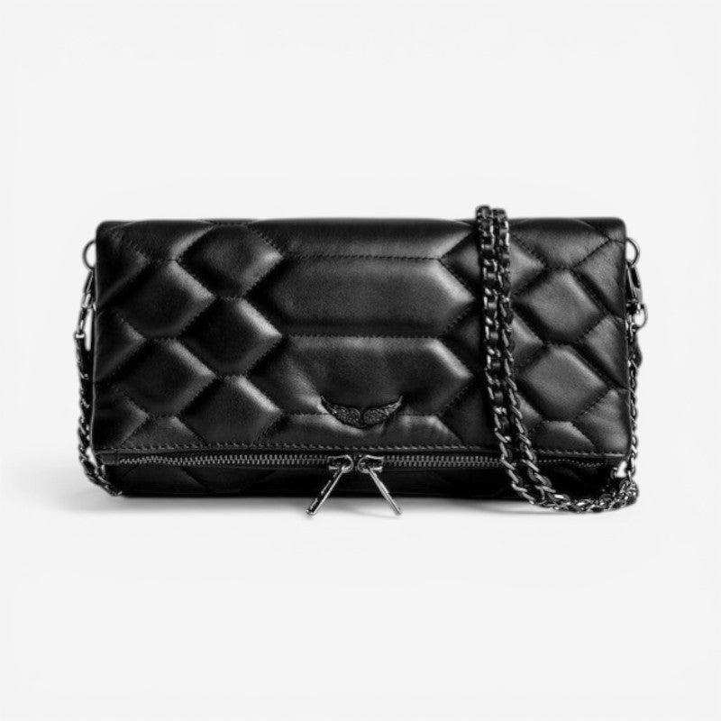 Amelia - Adjustable Chain Strap Handbag With Zipper