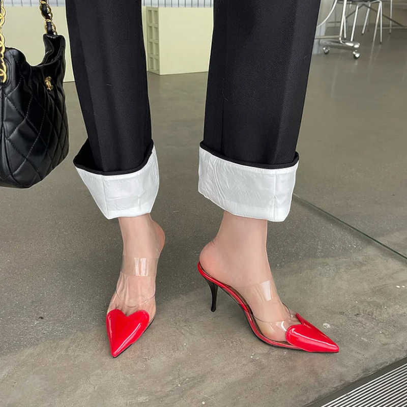 Women’s Chic Pointed Toe Transparent Slippers
