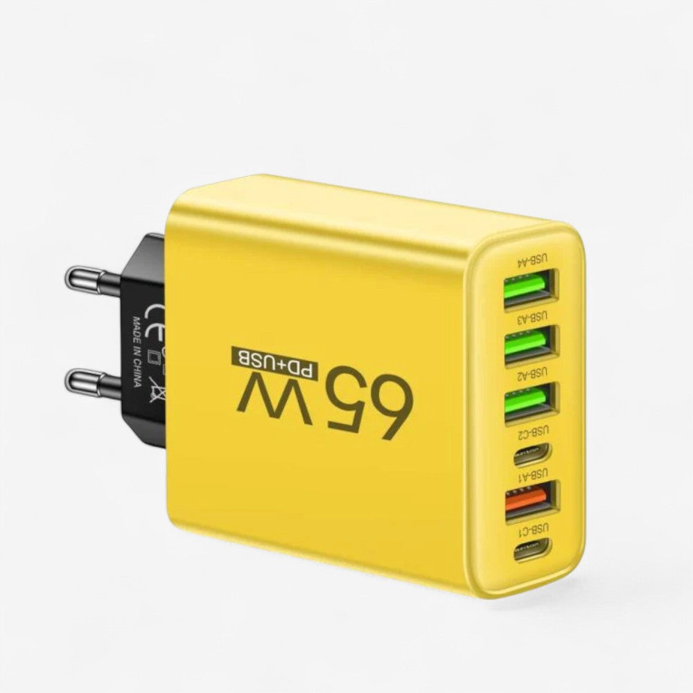 ChargeHub – 6-in-1 snellader met meerdere poorten Velani