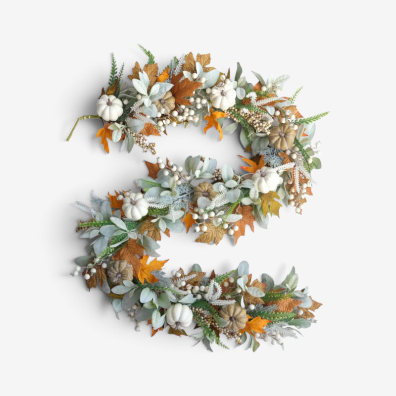 Vibrant Handmade Autumn Leaf Wreath